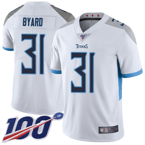 Tennessee Titans Limited White Men Kevin Byard Road Jersey NFL Football #31 100th Season Vapor Untouchable->youth nfl jersey->Youth Jersey
